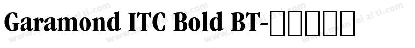 Garamond ITC Bold BT字体转换